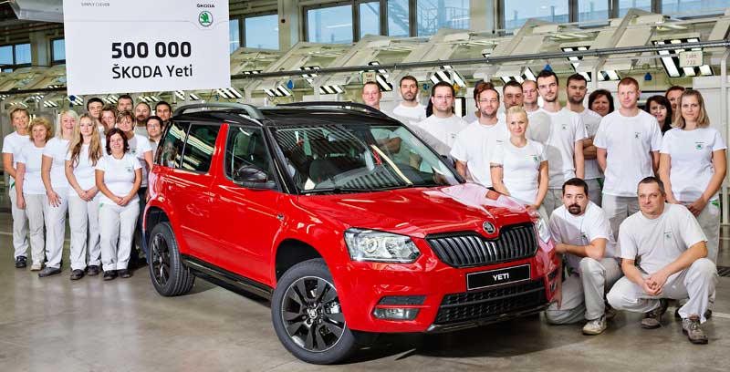 Sikeres a Škoda Yeti, már félmillió készült belőle